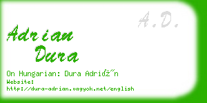 adrian dura business card
